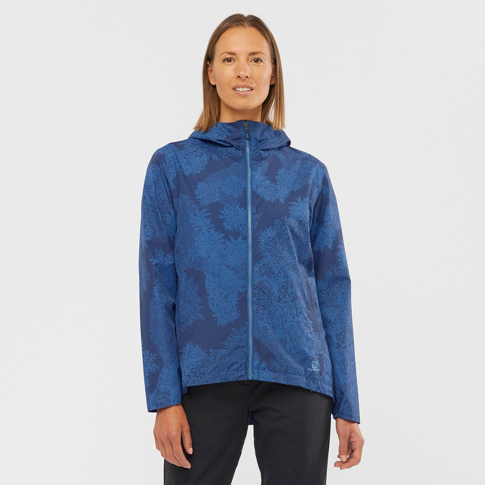 Salomon ESSENTIAL WATERPROOF 2L Chaquetas Mujer - Oscuro - Colombia (23546-DYGZ)